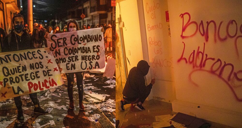 Cientos de personas salieron a las calles a protestar por la muerte de Javier Ordónez en manos de la policía. 