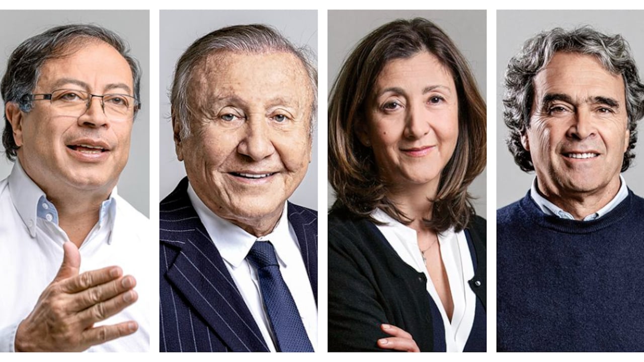 Gustavo Petro, Rodolfo Hernández, Íngrid Betancourt y Sergio Fajardo