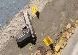 Esta es el arma usada por los ladrones y que fue incautada por las autoridades.