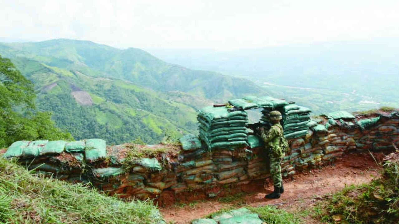 Puesto de vigilancia del Ejército en el Catatumbo.