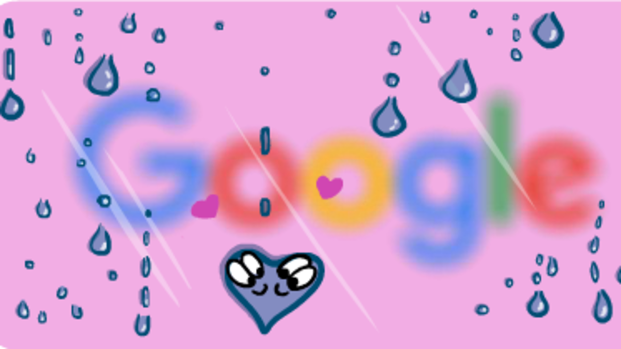 Así se ve el doodle de Google para celebrar San Valentín 2023.