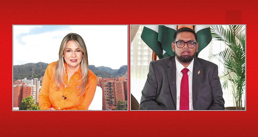 El presidente de Guyana, en diálogo con Vicky Dávila, desestimó los mapas que ha publicado Maduro y dijo que las fronteras de su país están definidas en el acuerdo del siglo XIX.