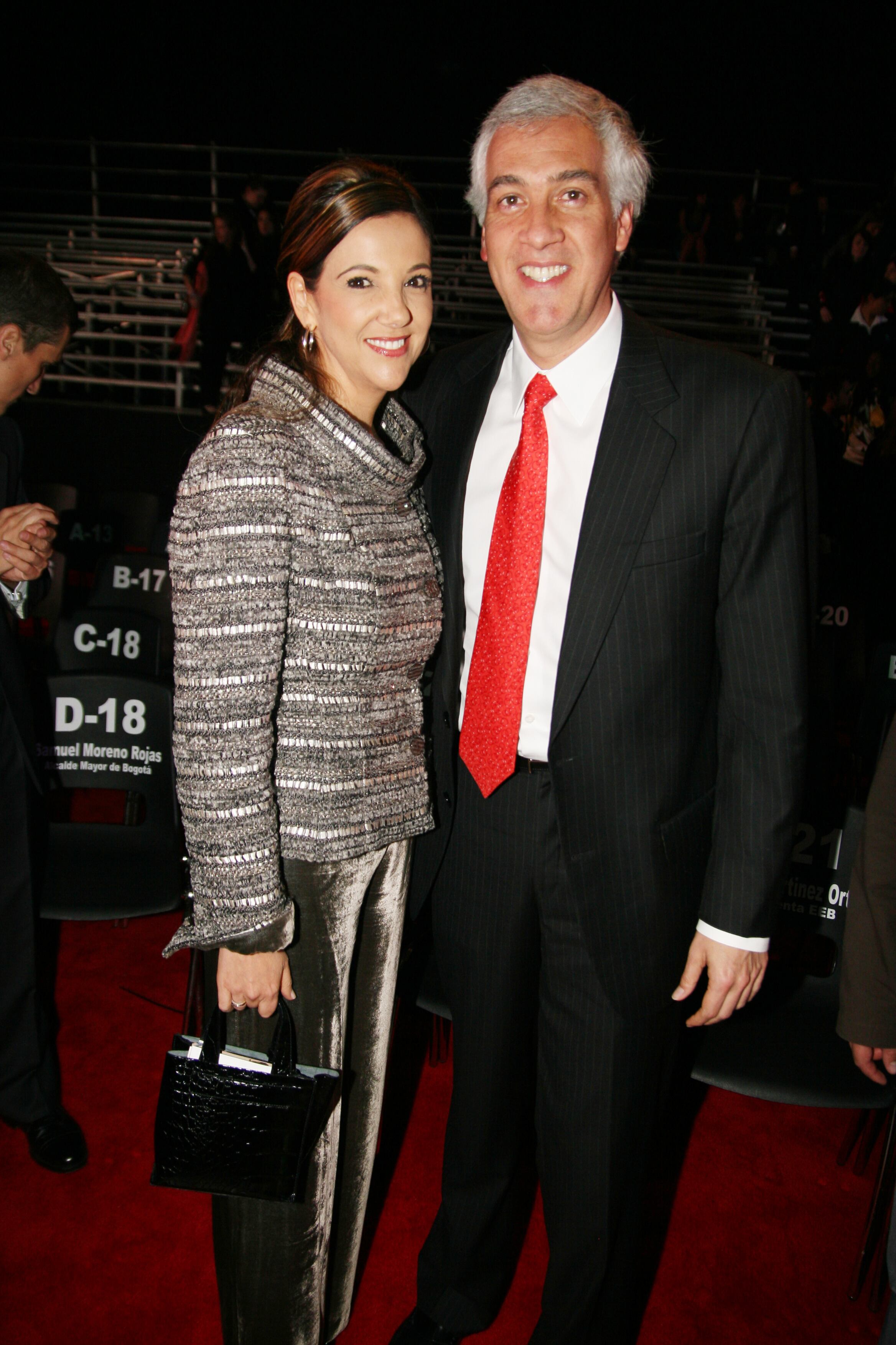 Cristina González y Samuel Moreno en el Circulo de la moda de Bogotá. Junio 4 de 2008. Foto: Cristina Núñez de Jet Set - Archivo Revista Semana.