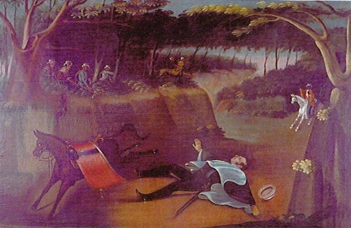En "La muerte de Sucre" (1835) Pedro José Figueroa recreó la emboscada en las selvas entre Ecuador y Colombia que diera muerte al general Antonio José de Sucre, quien había conducido a los ejércitos bolivarianos a la victoria en la batalla de Ayacucho. 