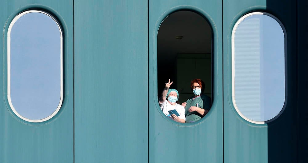 Imágenes del mundo en cuarentena.