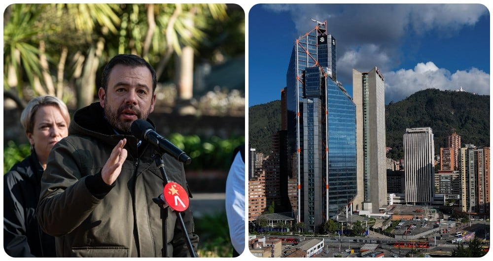 Alcalde Carlos Fernando Galán y panorámica de Bogotá