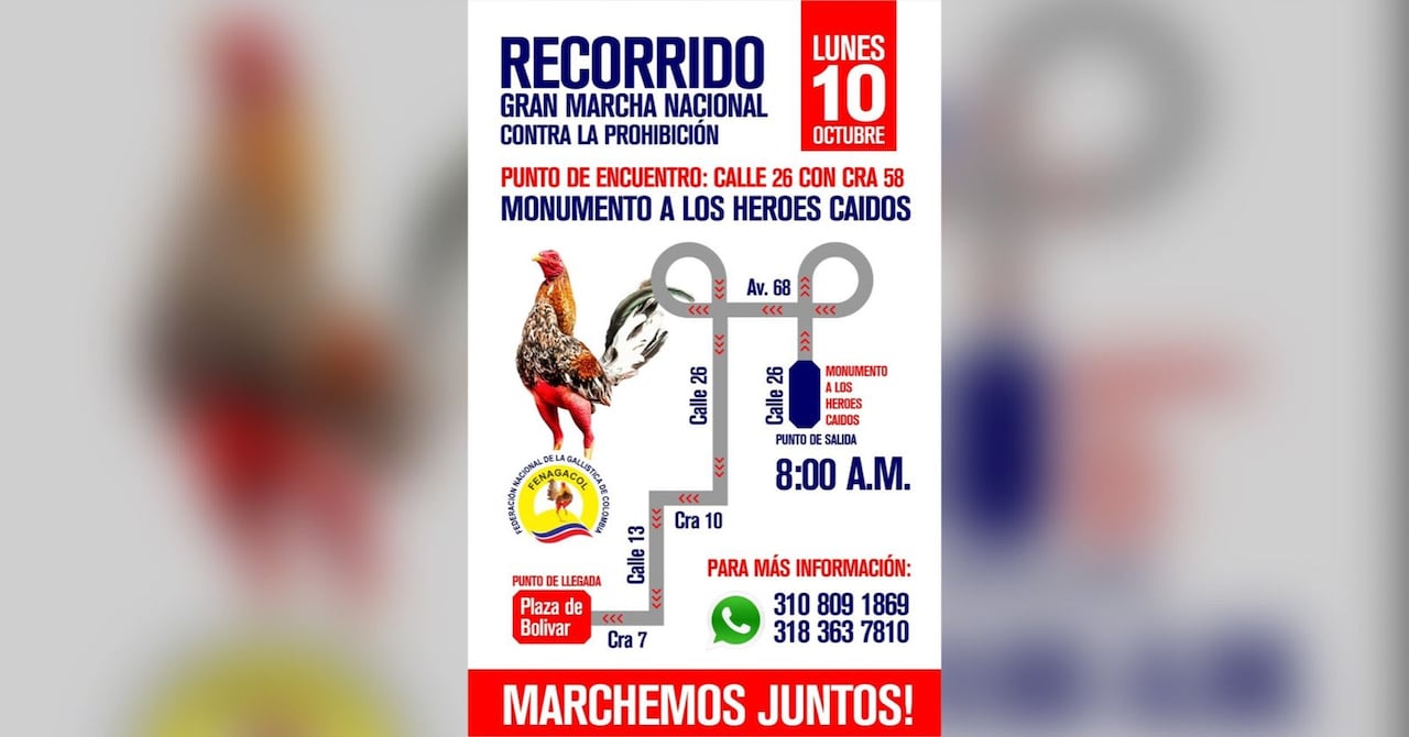 Convocatoria marchas en Bogotá.