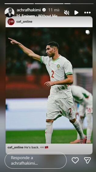 Pantallazo Instagram: Achraf Hakimi