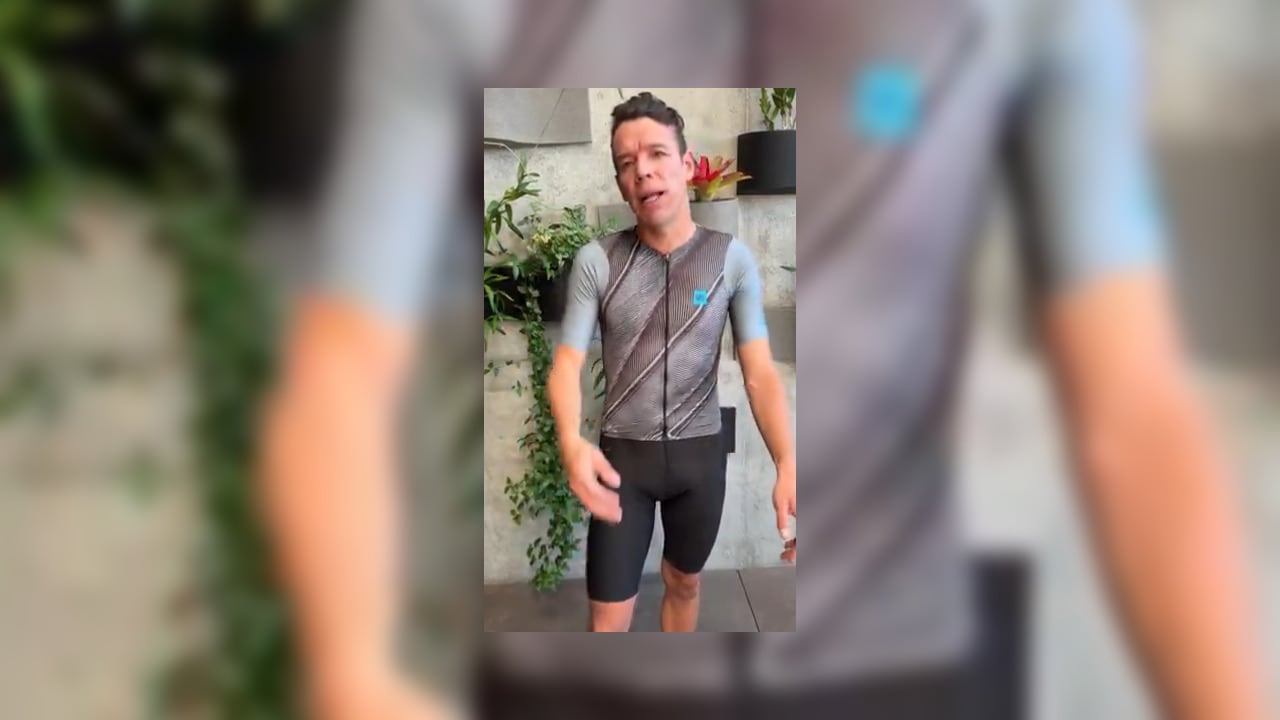Rigoberto Urán, ciclista colombiano, en el video que publicó para pedirle al Gobierno reconsiderar su inversión al deporte