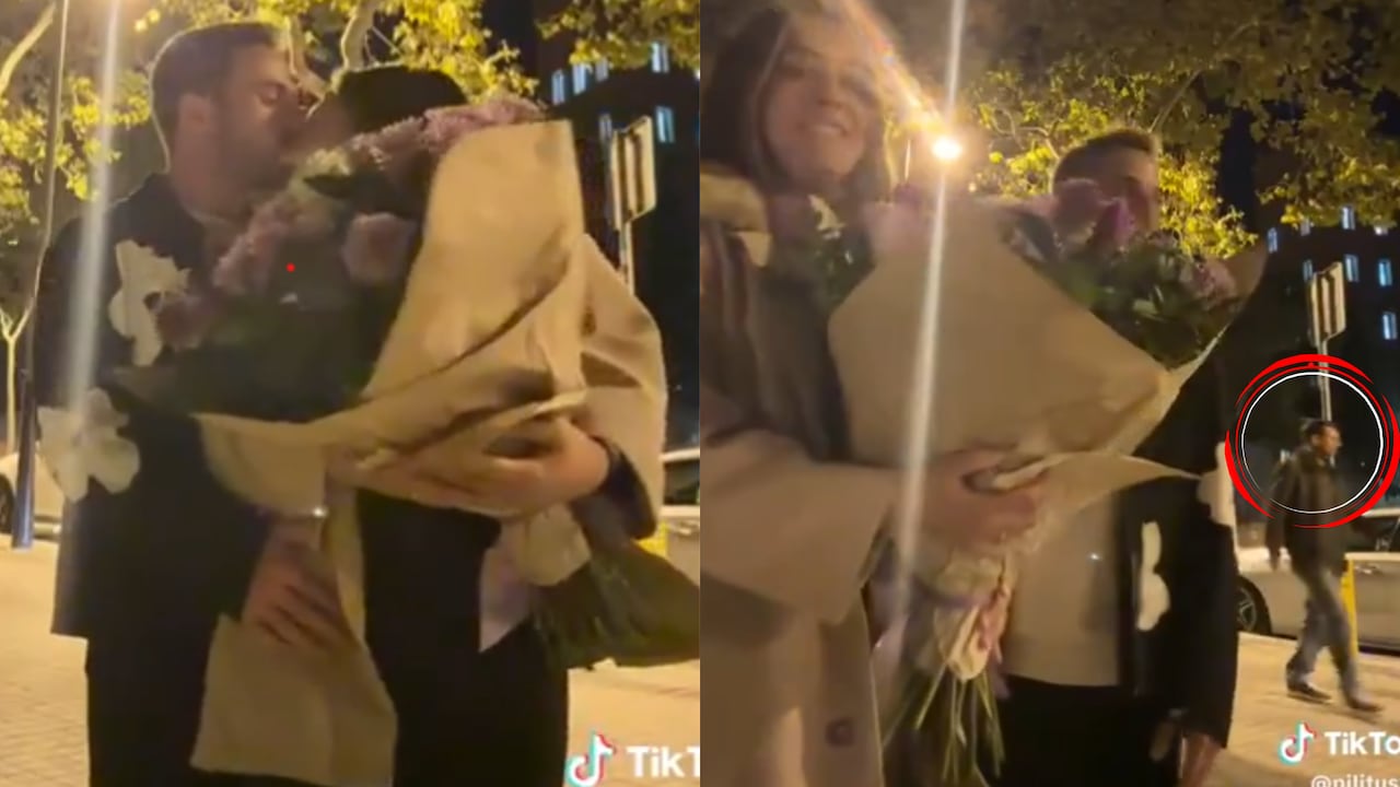 Pareja vio pasar a Lionel Messi mientras presumían su amor en Barcelona.