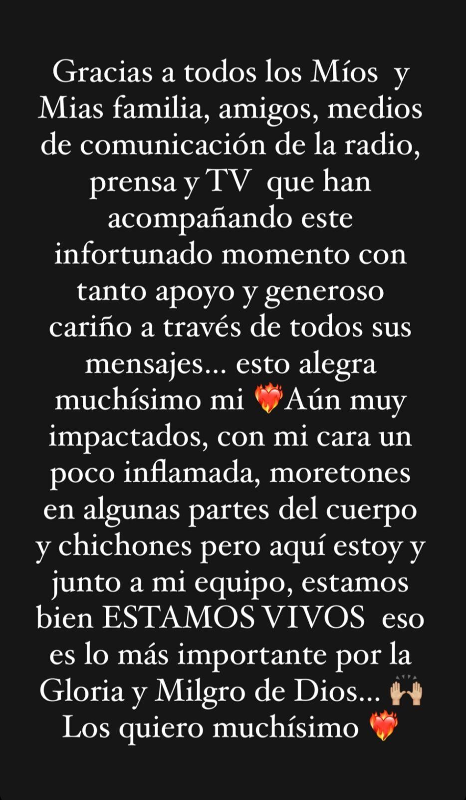 La celebridad habló de lo ocurrido.