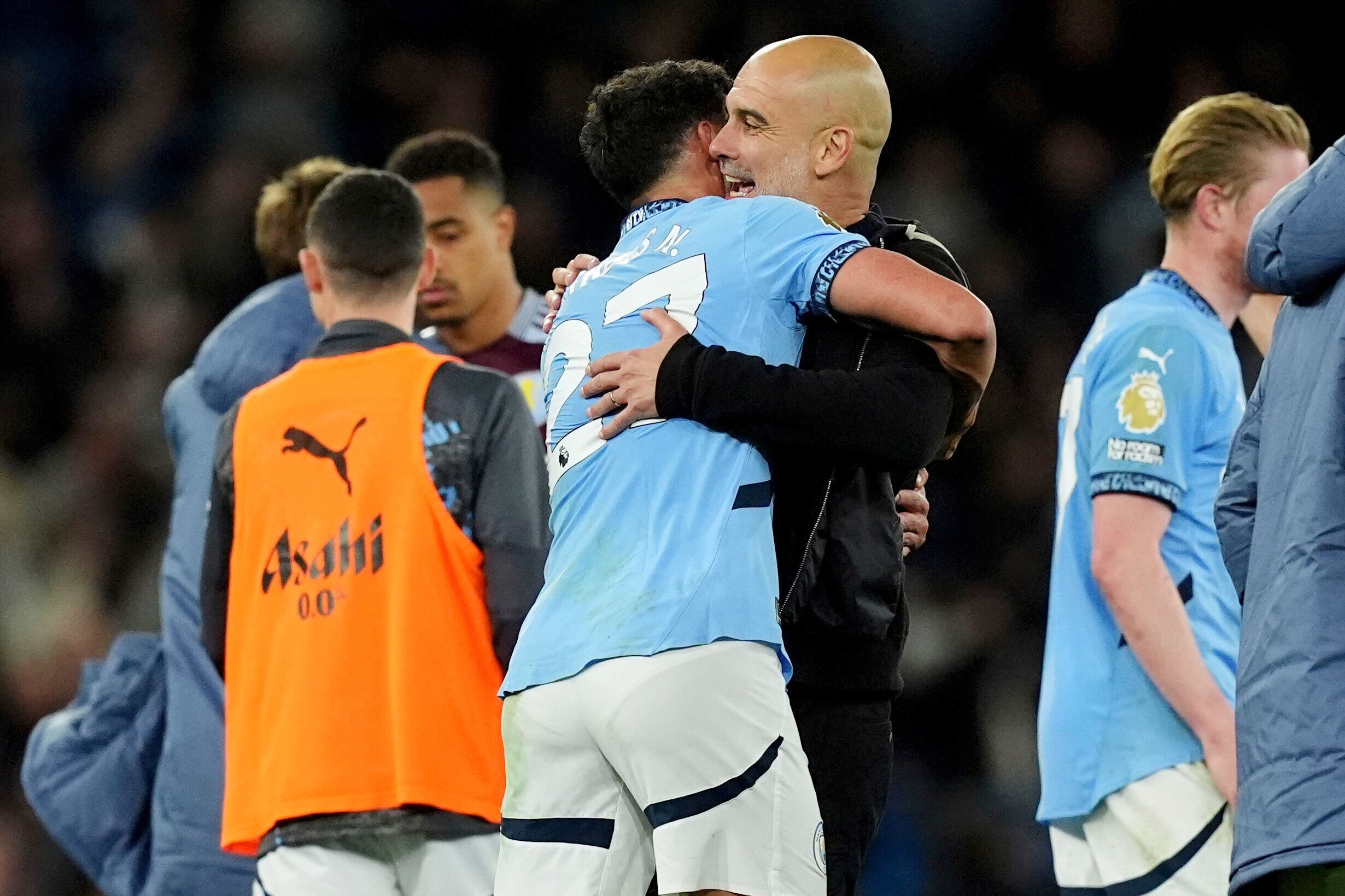 La cara le cambió a Guardiola tras el final del partido.