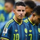 MEXICO CITY, MEXICO - JUNE 17: James Rodriguez #10 of Colombia looks on prior to the FIFA World Cup 2026 Group K match between Uzbekistan and Colombia at Mexico City Stadium on June 17, 2026 in Mexico City, Mexico. (Photo by David Ramos/Getty Images)