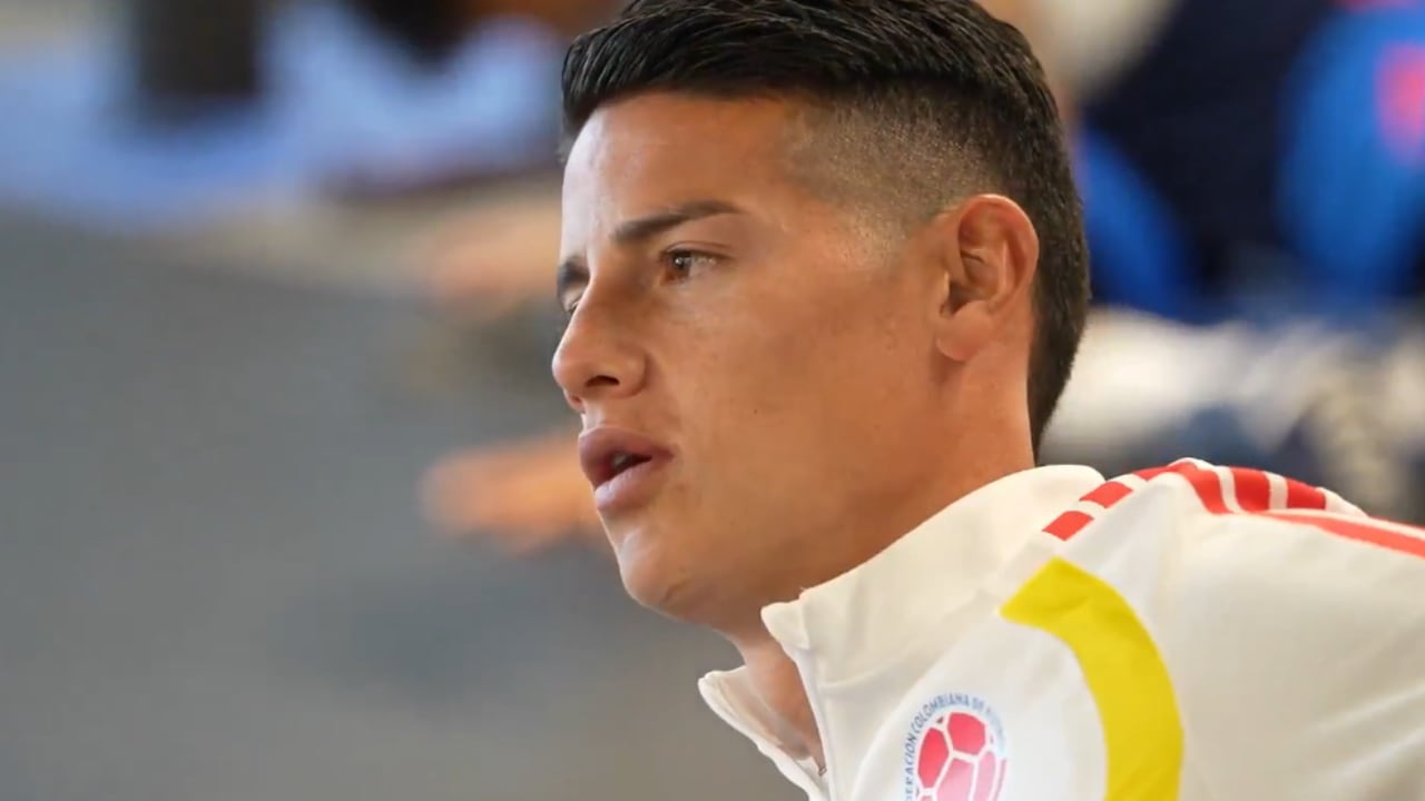 James Rodríguez durante práctica con la Selección Colombia en Estados Unidos