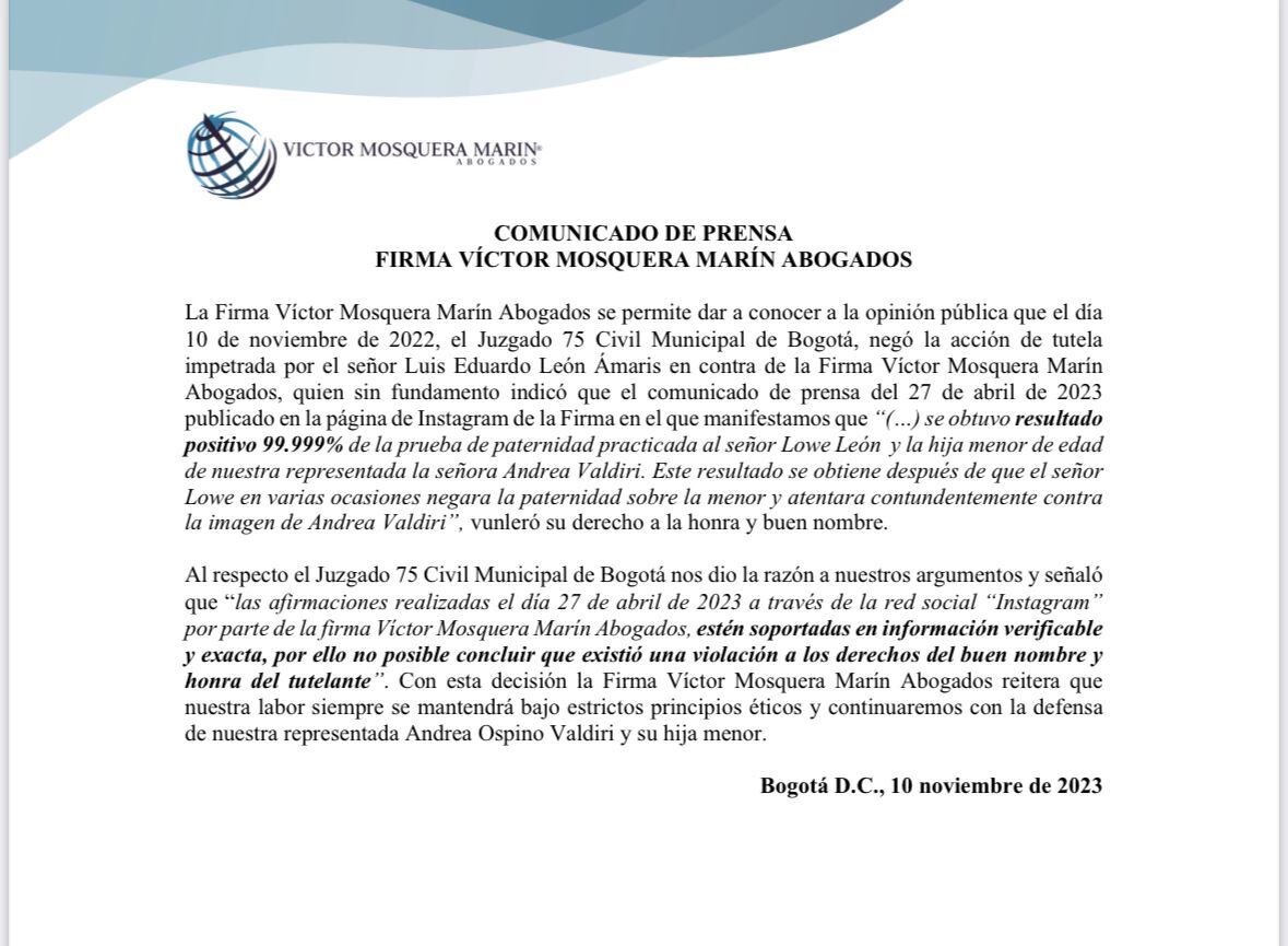 La firma celebró la decisión del juzgado.