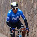 Nairo Quintana durante la fuga en la etapa 17