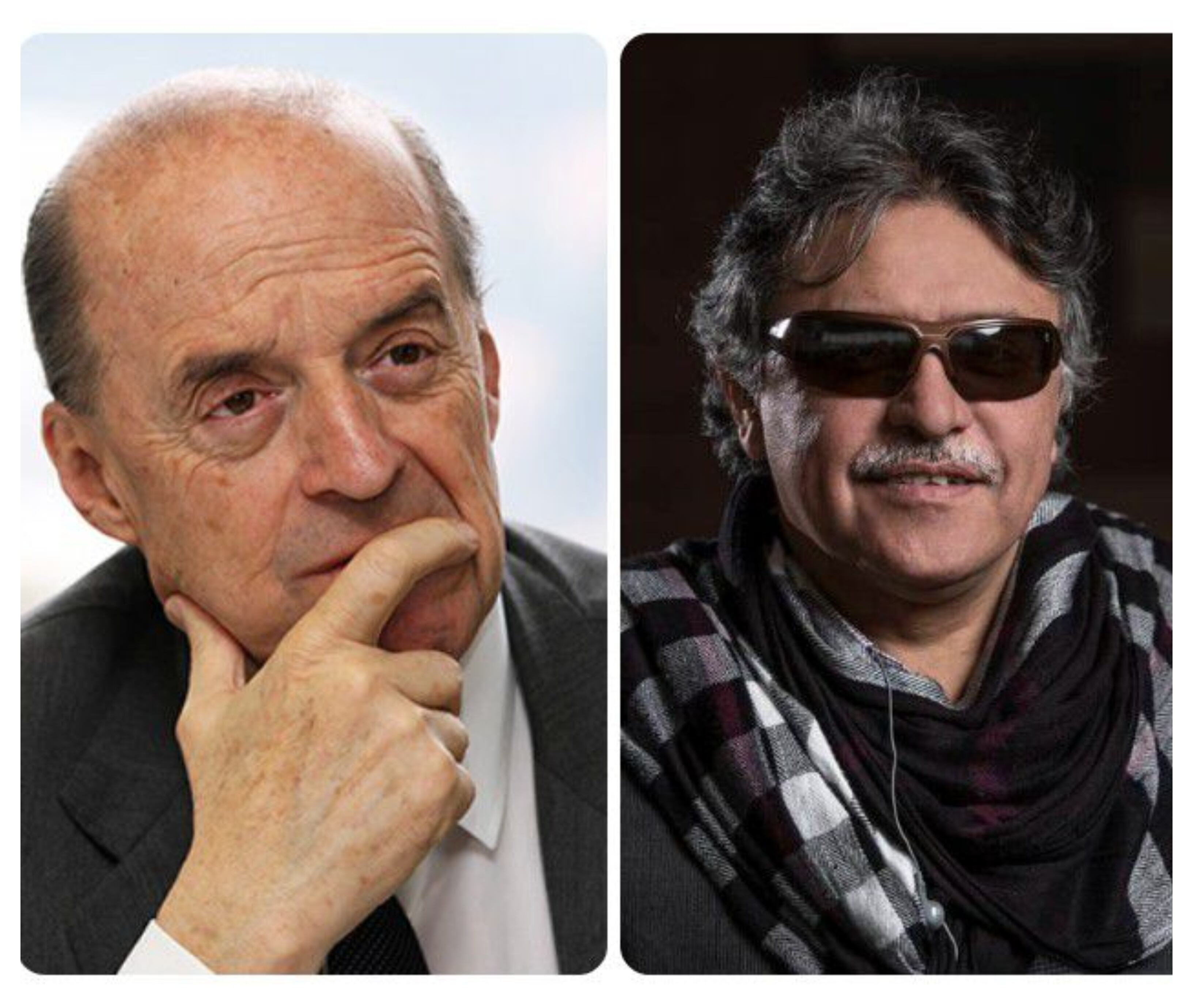 Álvaro Leyva y Jesús Santrich