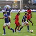 Imagen del partido entre Millonarios y América de Cali por la fecha 2 del cuadrangular semifinal del Grupo B.