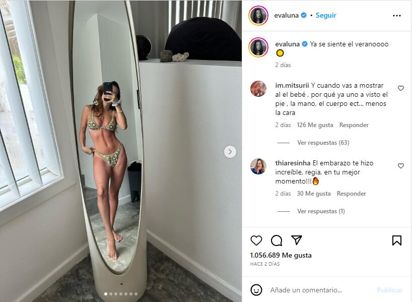 Evaluna sorprendió a sus seguidores con su escultural figura.
