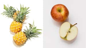 Piña y manzana.