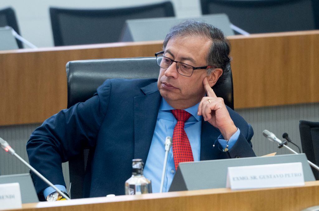 El presidente de Colombia, Gustavo Petro, en un desayuno-coloquio organizado por la CEOE, el 4 de mayo de 2023, en Madrid, España (Photo By Alberto Ortega/Europa Press via Getty Images)