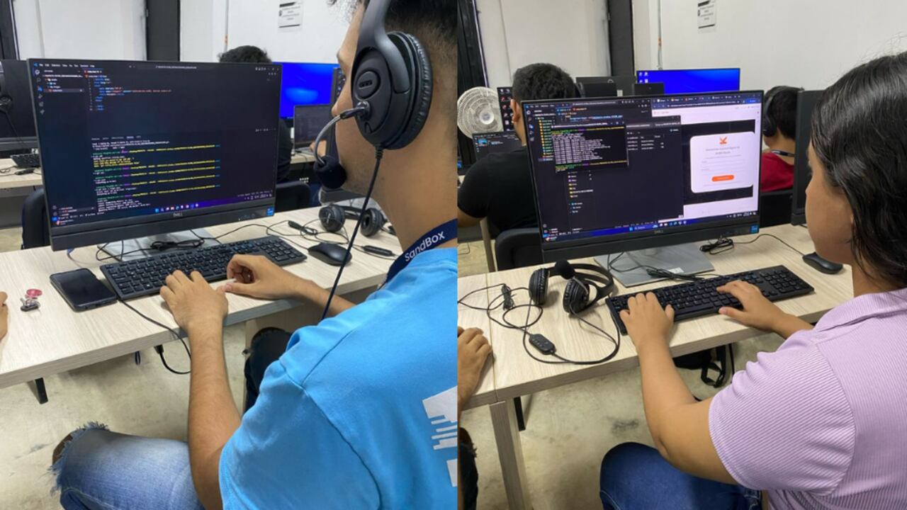 Estudiantes de programación en el Catatumbo.