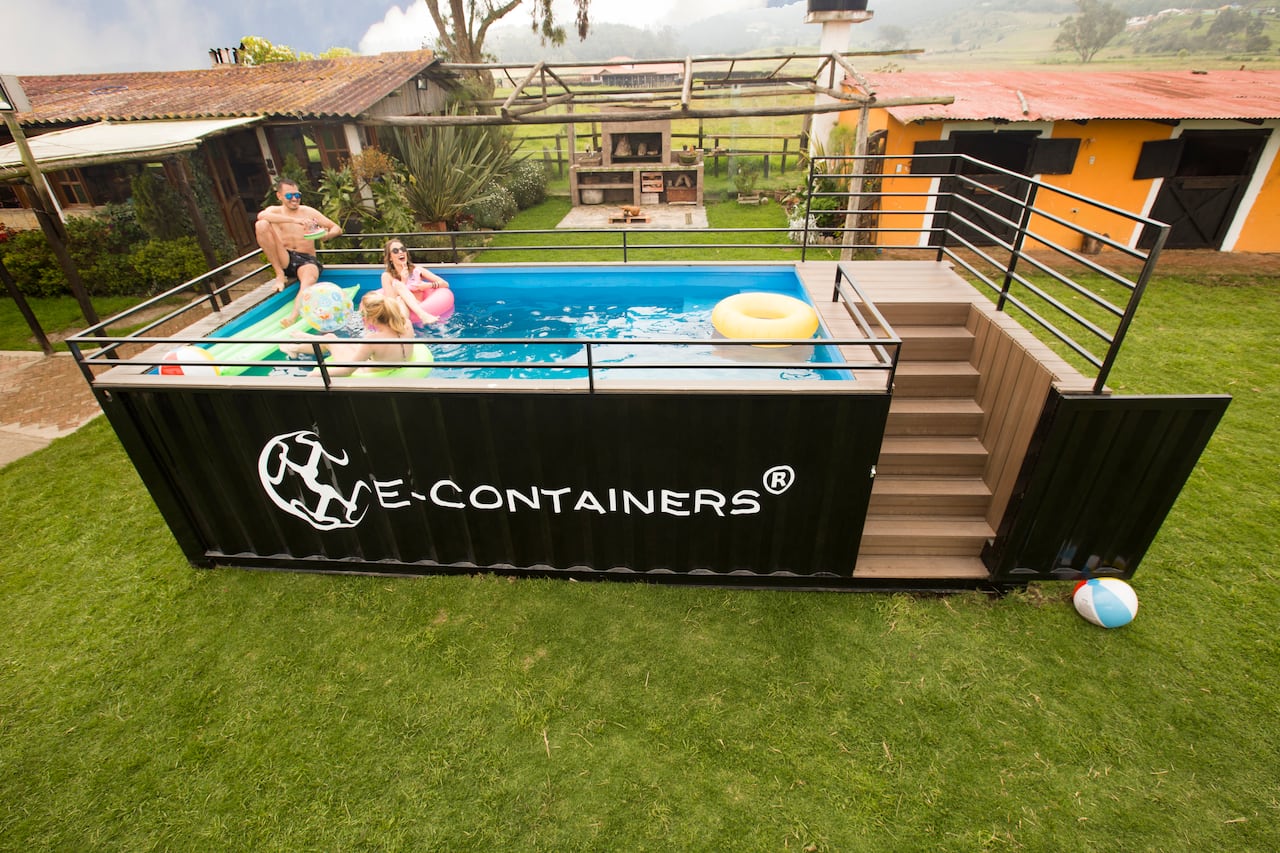 La compañía adapta este tipo de estructuras para múltiples usos, como una piscina.