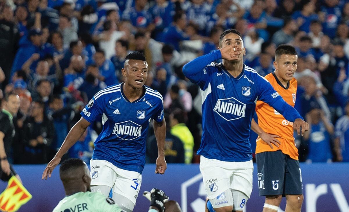 Daniel Cataño autor del segundo tanto de Millonarios.