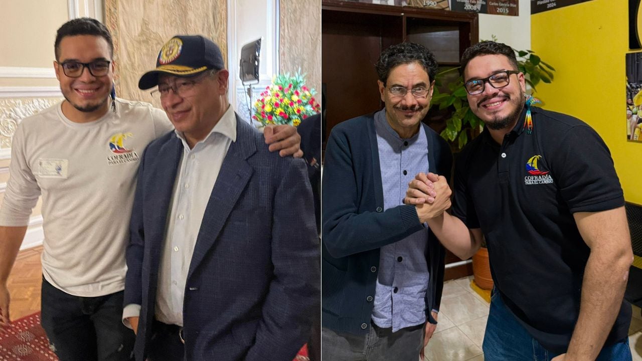 Hernán Muriel, representante electo del Pacto Histórico, junto a Gustavo Petro e Iván Cepeda.