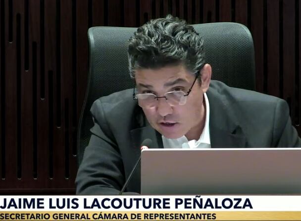 Jaime Luis Lacouture, secretario de la Cámara de Representantes, en el debate al Presupuesto 2026. Sesión plenaria del 15 de octubre de 2025
