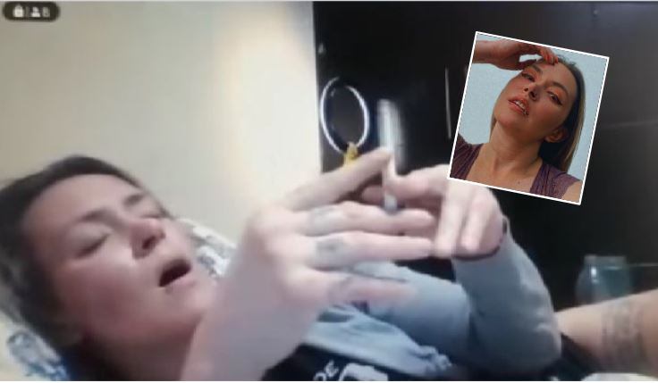 Vivian Polanía dejó en evidencia que se encontraba acostada en su cama fumando mientras se adelantaba una audiencia virtual