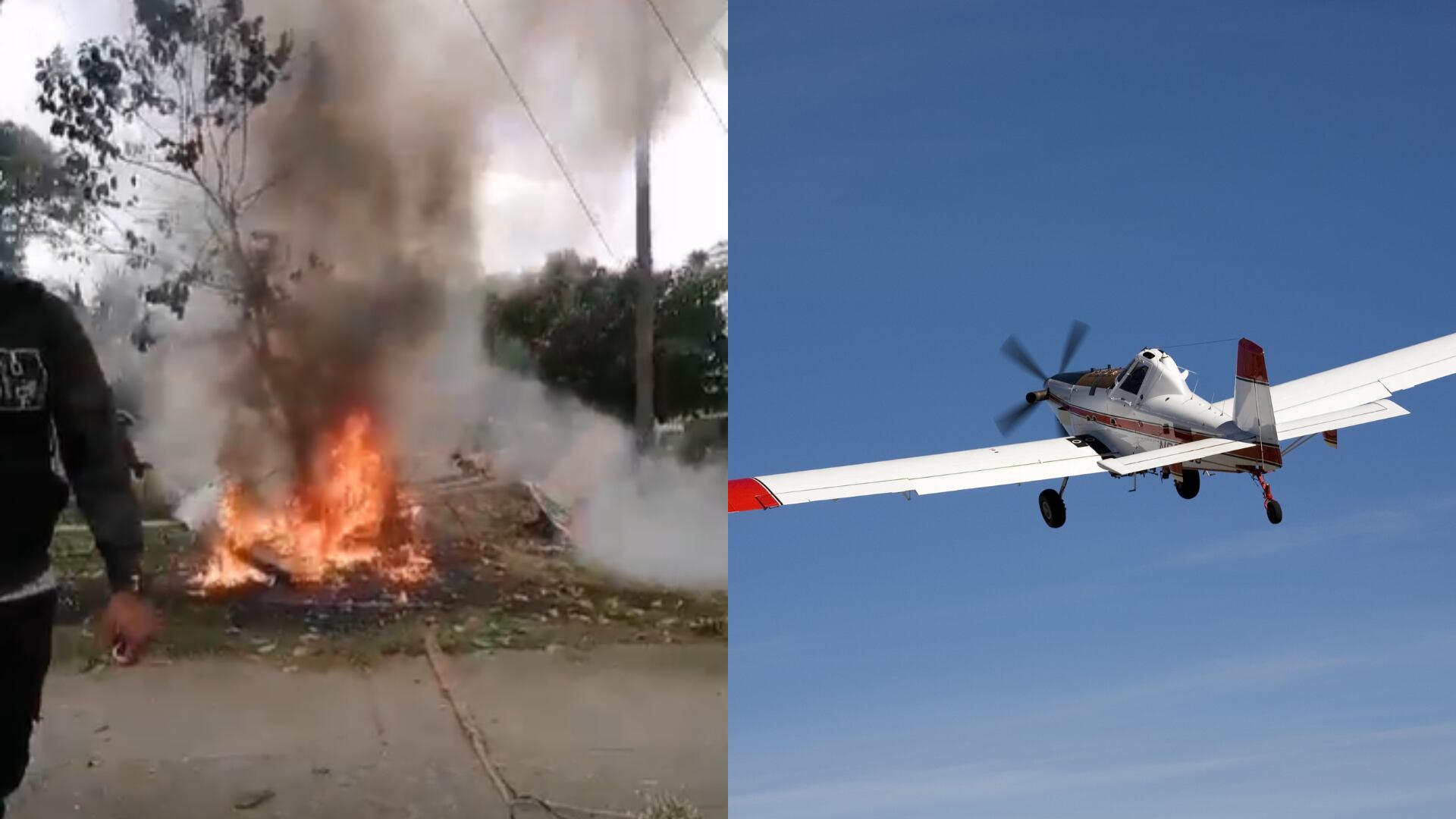 Avioneta cae en calle de Cali.