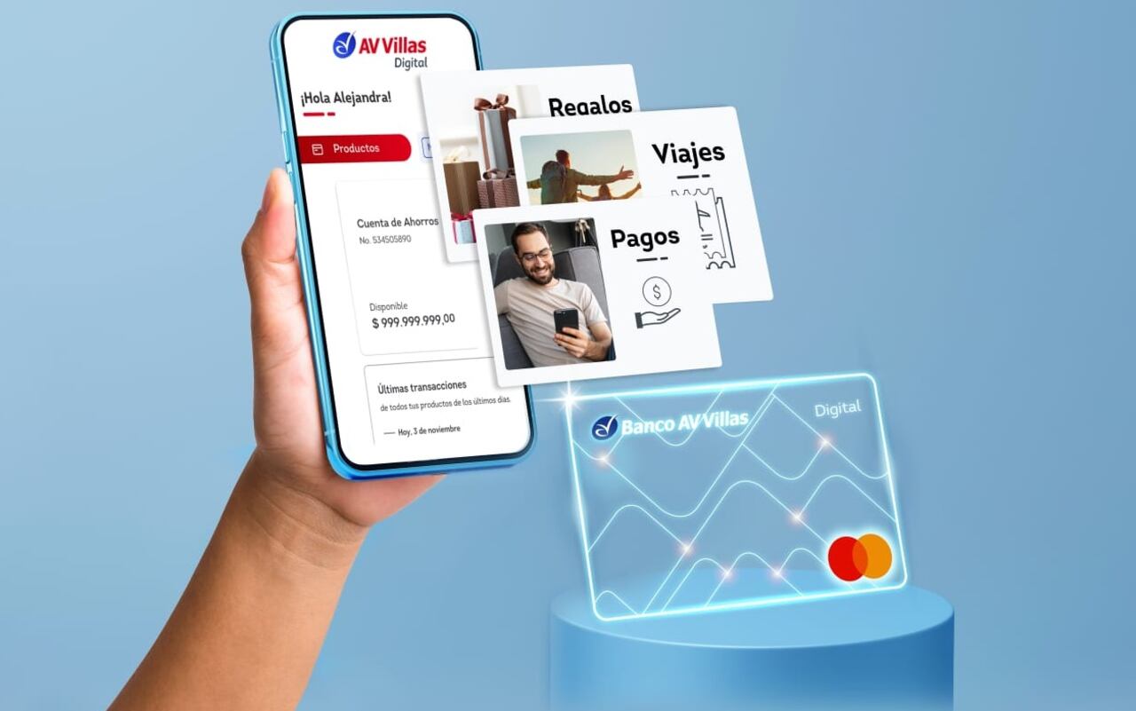El proceso de adquisición de la tarjeta y uso será totalmente digital. Foto: Banco AV Villas