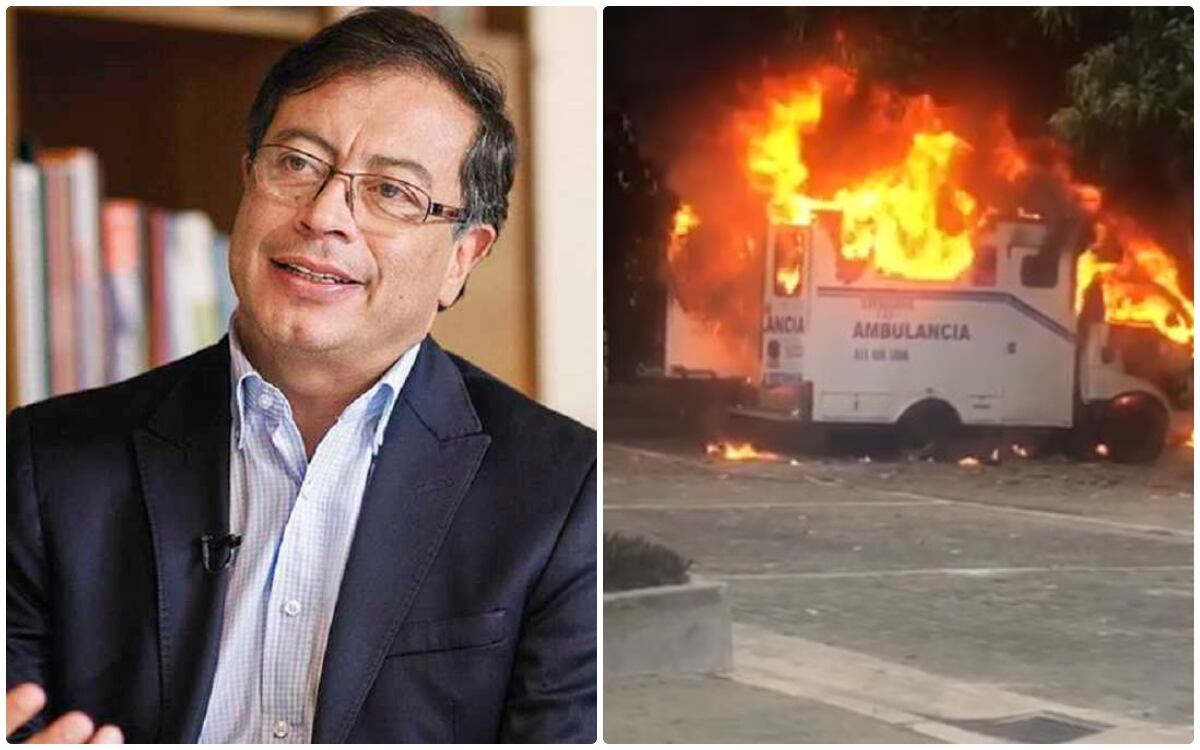 “¿Quemar una ambulancia?”: presidente Petro reacciona al cruel ataque contra misión médica en el paro minero