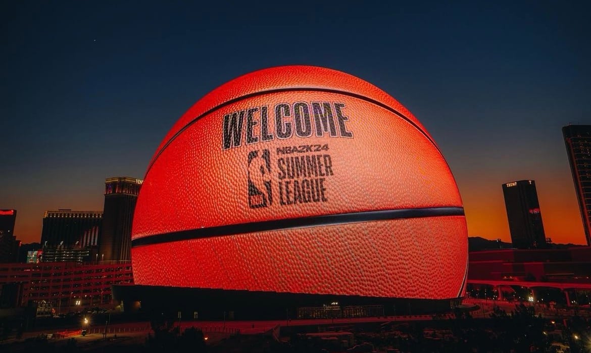 The Sphere, el espectacular recinto en Las Vegas que alberga la Summer League de la NBA.