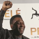 FILE - Brazilian soccer legend Edson Arantes Do Nascimiento better known as 'Pele', gestures during a photocall of the movie 'Pele', in Milan, Italy, Wednesday, May 25, 2016. Pelé, the Brazilian king of soccer who won a record three World Cups and became one of the most commanding sports figures of the last century, died in Sao Paulo on Thursday, Dec. 29, 2022. He was 82. (AP Photo/Luca Bruno, File)