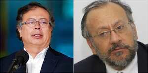 Presidente Gustavo Petro y el exmagistrado Gustavo Gómez Aranguren