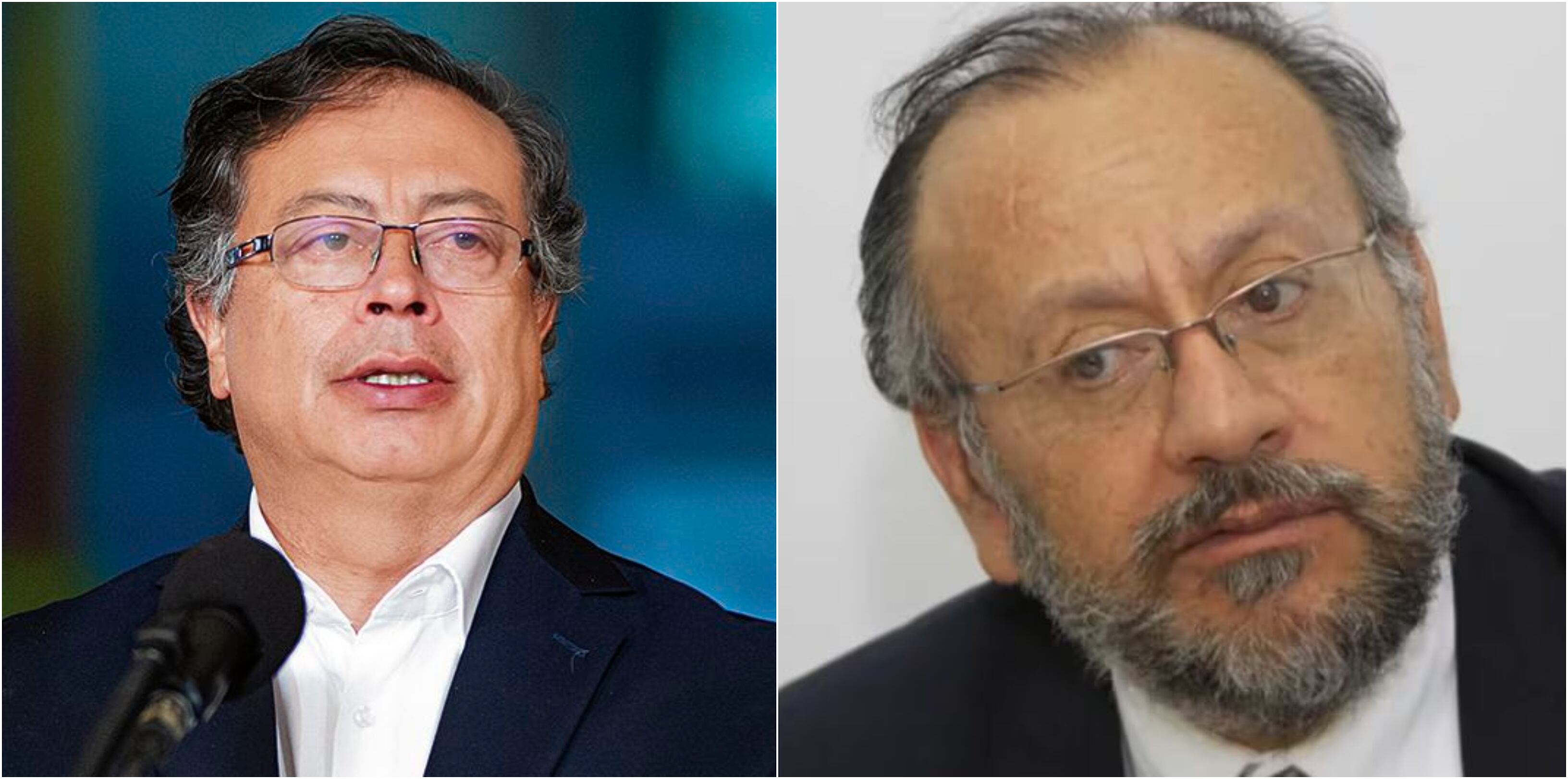 Presidente Gustavo Petro y el exmagistrado Gustavo Gómez Aranguren