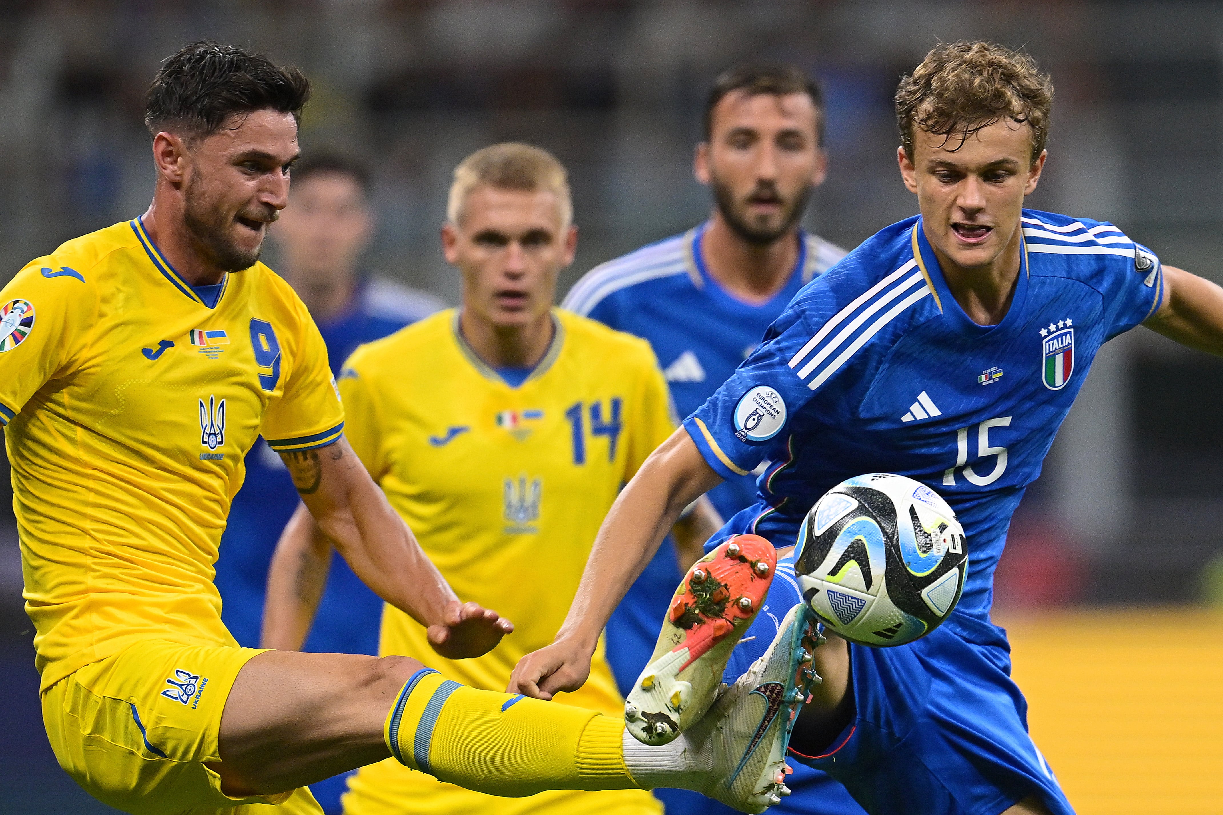 Italia vs Ucrania en el Grupo C de la Eurocopa