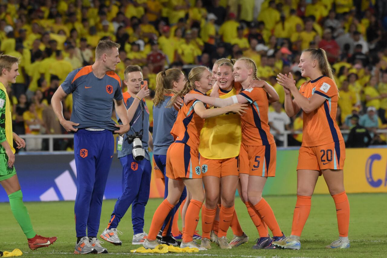 Imagen del partido entre Colombia y Países Bajos por el Mundial Femenino Sub-20.
