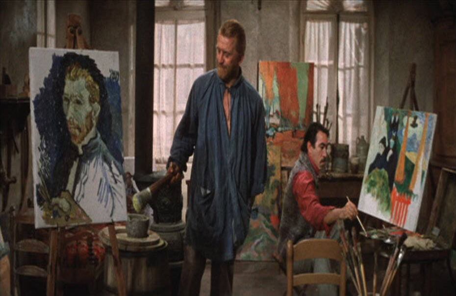 El loco del pelo rojo (1956). Las actitudes radicales de Vincent Van Gogh se reflejaron en las relaciones inestables, la soledad y el fracaso que lo atormentaban ejemplificadas en esta película biográfica. Estuvo nominada a varios premios Óscar y ganó el Óscar a Mejor actor secundario. 