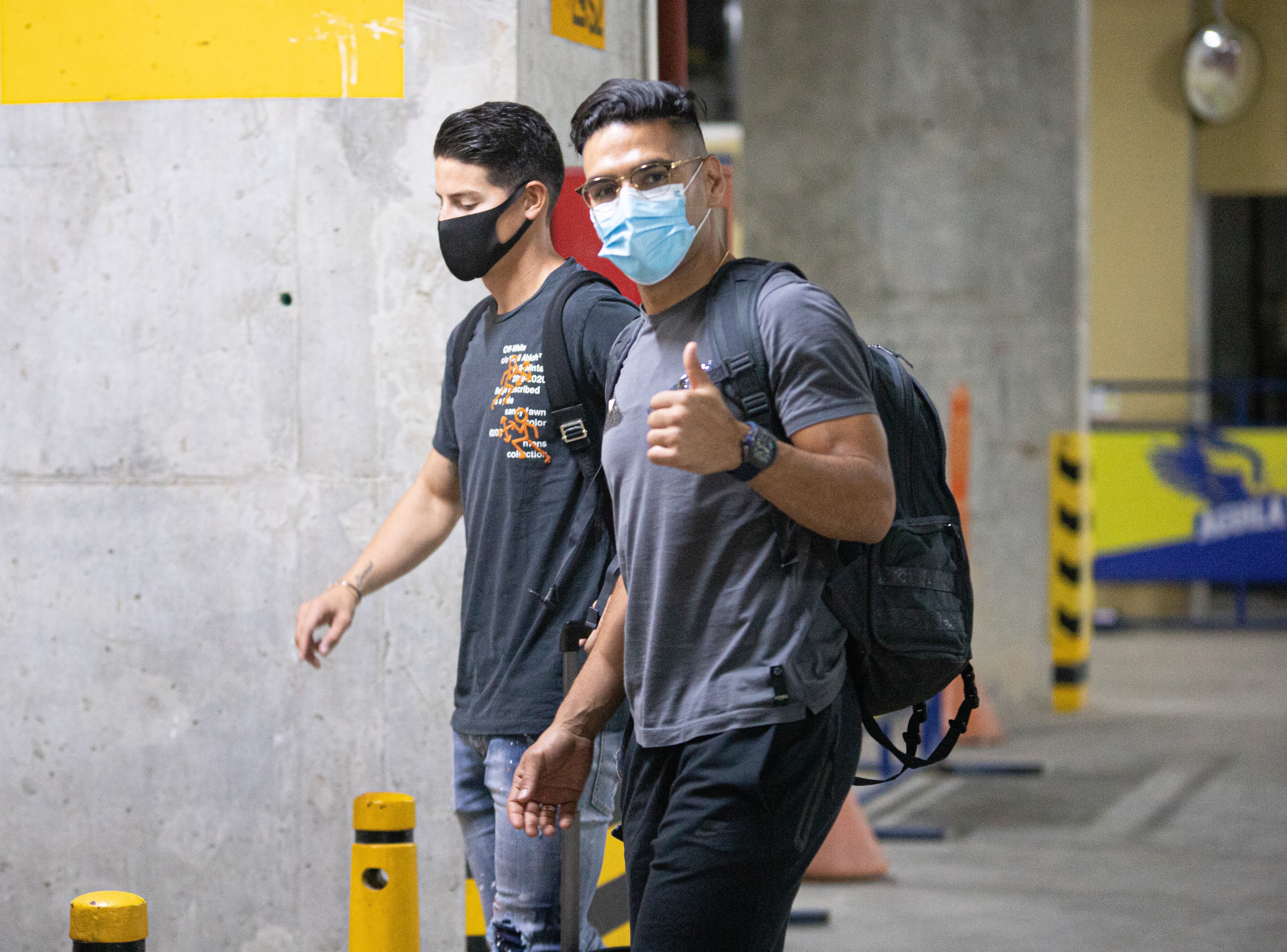 James Rodríguez y Falcao García llegaron a Barranquilla