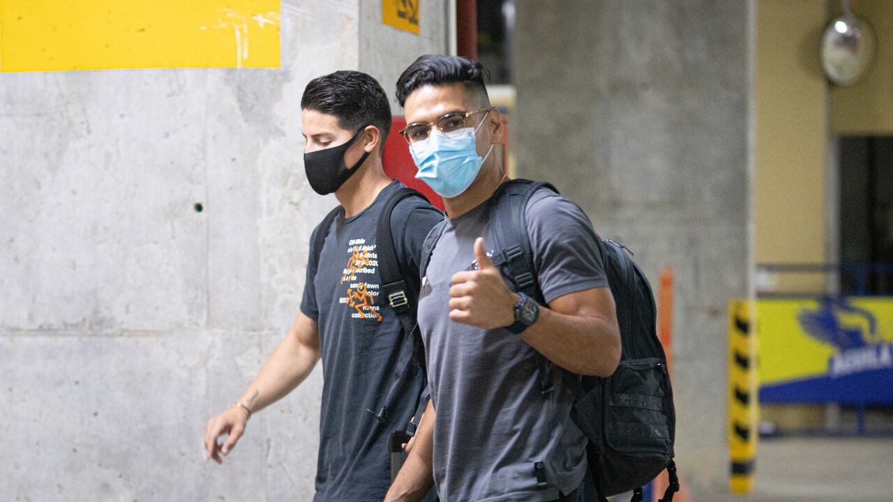 James Rodríguez y Falcao García llegaron a Barranquilla