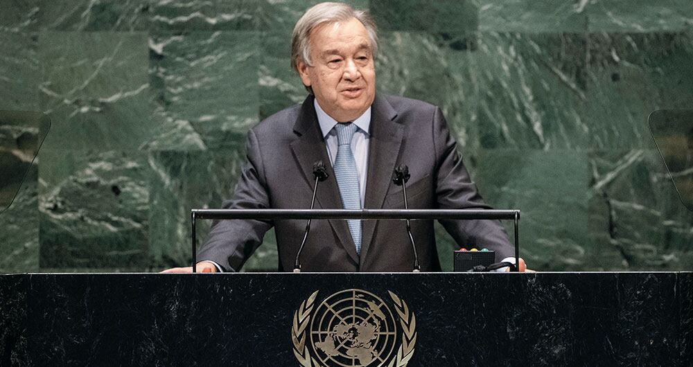 En un recinto casi vacío, el secretario general António Guterres inauguró la asamblea con un discurso sobre la importancia de la ONU. 