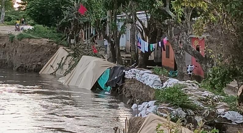 Zona afectada en Magangué, Bolívar.