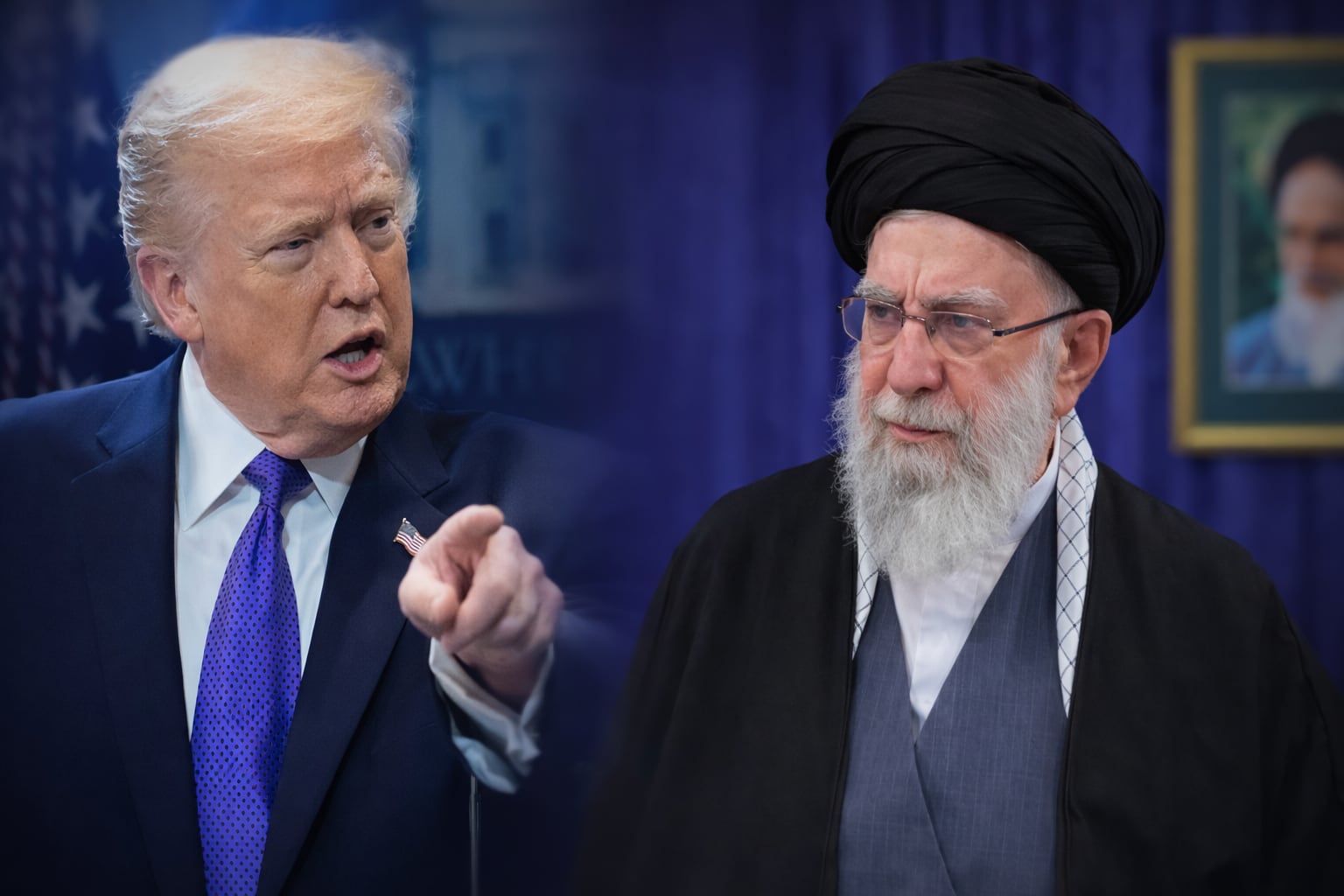 Donald Trump, presidente de Estados Unidos y Alí Jamenei, líder supremo de Irán.