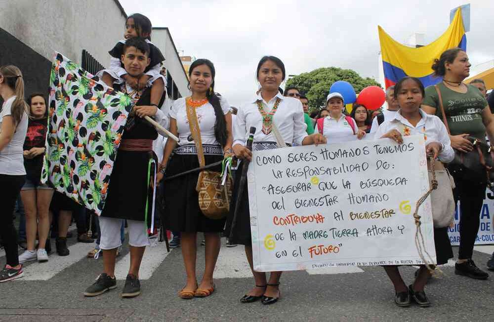 La marcha de este viernes fue la continuación de una pelea que comenzó en 2009, cuando otra empresa, esta vez la canadiense Eco Oro, solicitó a la Anla una licencia ambiental para explotar oro a cielo abierto en Santurbán. Foto: Juan Camilo Gómez