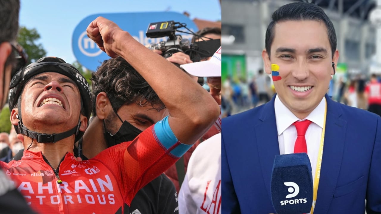 Emocionante relato de Camilo Castellanos en DIRECTV, aliado de SEMANA en la etapa 17 del Giro de Italia que ganó Santiago Buitrago.