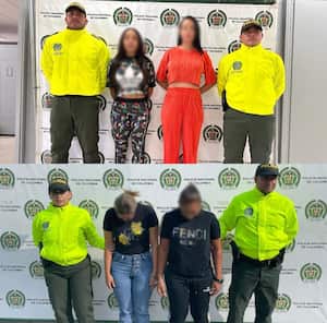 Según la Policía, estas cuatro mujeres son las novias de extraditables ya capturados que les habían dejado millonarios bienes para que se los administraran.