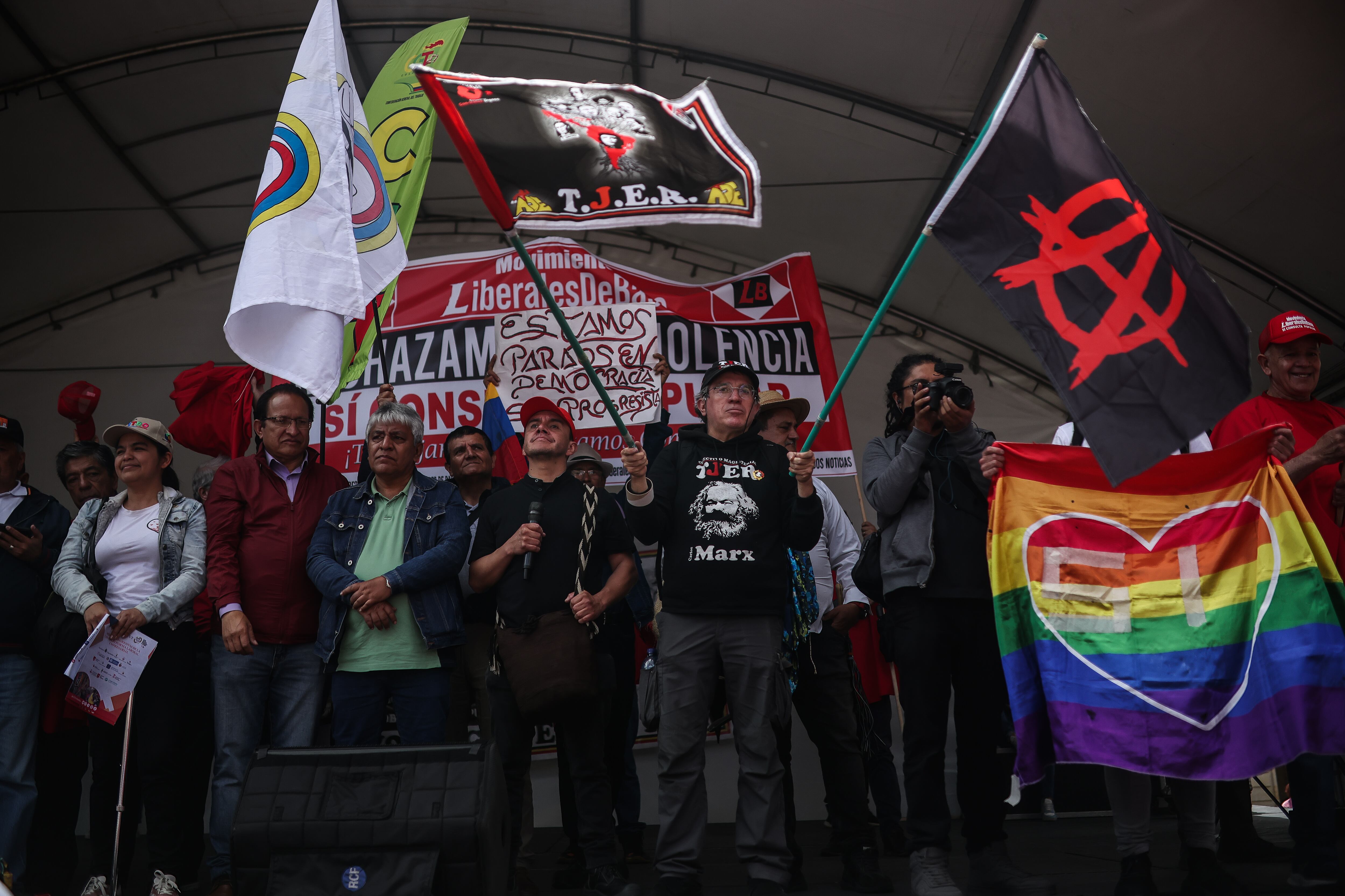 Marcha a favor de la consulta popular y de las reformas del gobierno del presidente Gustavo Petro